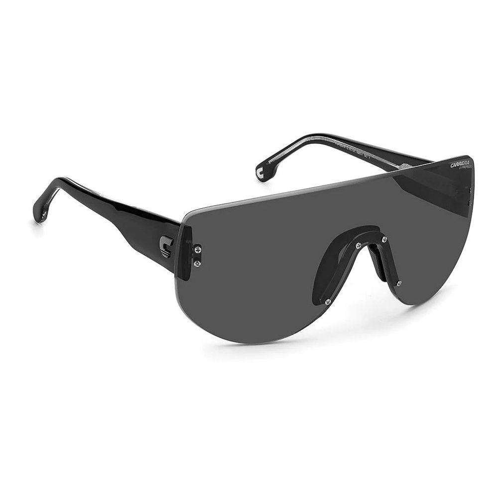 CARRERA FLAGLAB12- NEW IN BOX/BLK WITH BLK LENS-UNISEX SHIELD-aviator st…